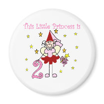 Fairy Princess 2nd Birthday magnets