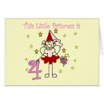 Fairy Princess 4th Birthday  Tshirts and Gifts Greeting Card