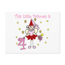 Fairy Princess 4th Birthday  Tshirts and Gifts Post Cards