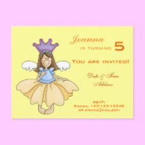 Feenhafte Prinzessin Birthday Invitation postkarten
