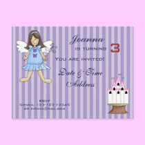 Feenhafte Prinzessin Birthday Invitation postkarten