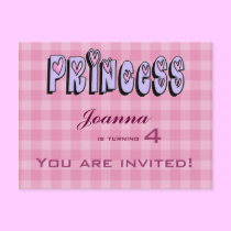 Feenhafte Prinzessin Birthday Invitation postkarten