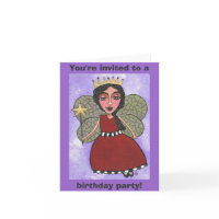 Fairy Princess - birthday party invitation card