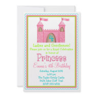 Fairy Princess Castle Birthday Invitations invitation