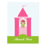 Fairy princess castle thank you postcard