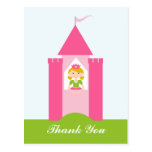 Fairy princess castle thank you postcard postcards
