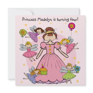 Fairy Princess Customized Birthday Invites invitation