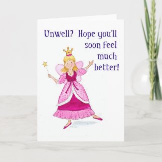 Fairy Princess Get Well Soon Card card
