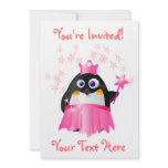 Fairy Princess Penguin Invitation