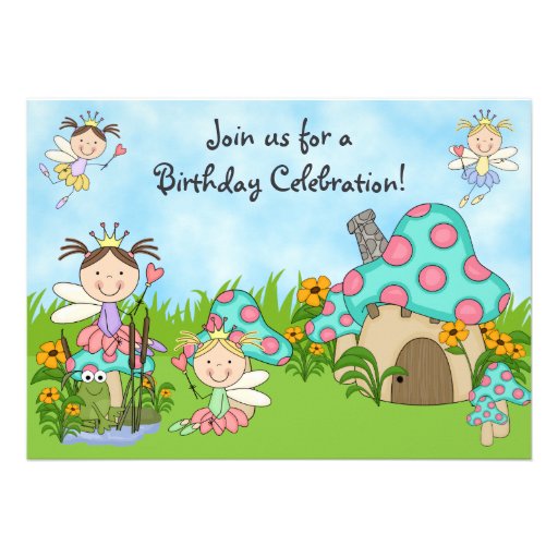 Fairy Princesses and Garden Birthday Invitation