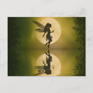 Fairy reflect postcard