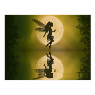 Fairy reflect postcard