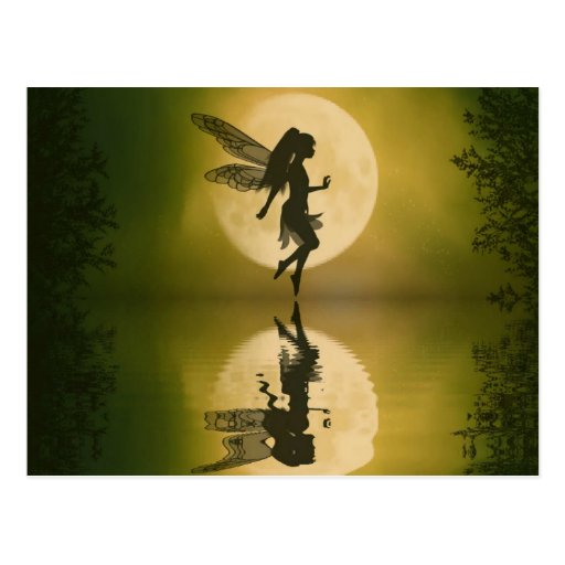 Fairy reflect postcard