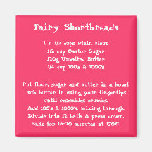 Fairy Shortbread Recipe Magnet color