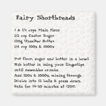 Fairy Shortbread Recipe Magnet pink