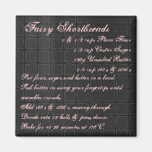 Fairy Shortbreads Recipe Magnet silk