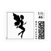Fairy Silhouette Pose 29 Postage postage