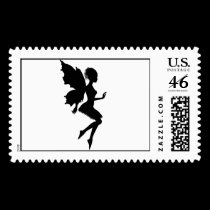 Fairy Silhouette Pose 29 Postage postage