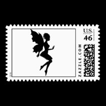 Fairy Silhouette Pose 29 Postage postage