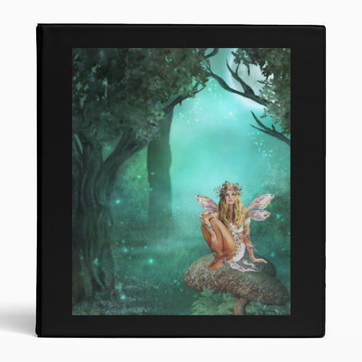 Fairy Sitting on a Mushroom Fantasy Design Binder