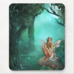 Fairy Sitting on a Mushroom Patch Mousepad