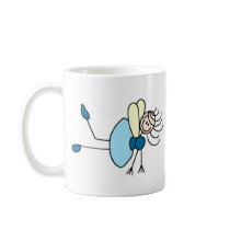 Fairy Stick Figure In Blue Mug
