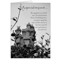 Fairy Tale Castle Bridesmaid Request Greeting Card