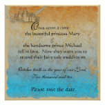Fairy Tale Castle Save the Date Card Custom Invite