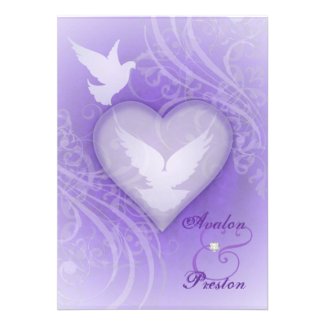 Fairy Tale Flourish Purple Princess Invitations