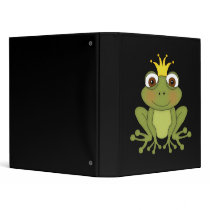 Fairy Tale Frog Prince with Crown 3 Ring Binder