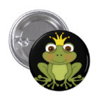 Fairy Tale Frog Prince with Crown Button