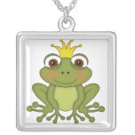 Fairy Tale Frog Prince with Crown Custom Necklace