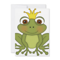 Fairy Tale Frog Prince with Crown Invitations