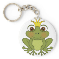 Fairy Tale Frog Prince with Crown Keychains