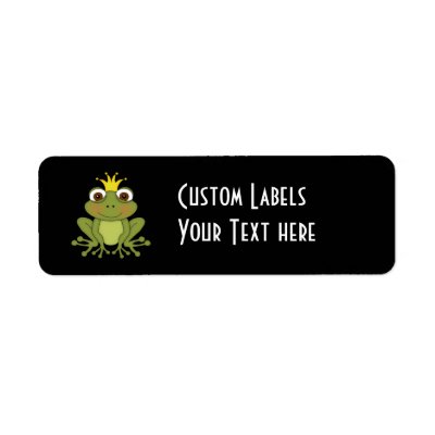 Fairy Tale Frog Prince with Crown Custom Return Address Label