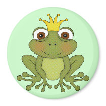 Fairy Tale Frog Prince with Crown Magnet