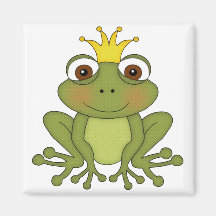 Fairy Tale Frog Prince with Crown Refrigerator Magnets