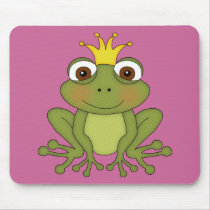 Fairy Tale Frog Prince with Crown Mouse Pad