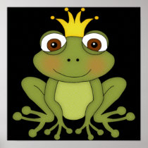 Fairy Tale Frog Prince with Crown Print