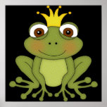 Fairy Tale Frog Prince with Crown Print