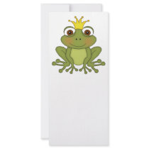 Fairy Tale Frog Prince with Crown Rack Card