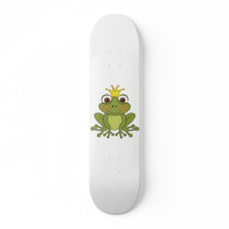 Fairy Tale Frog Prince with Crown Custom Skateboard