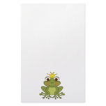 Fairy Tale Frog Prince with Crown Personalized Stationery