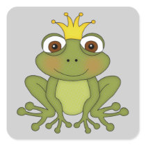 Fairy Tale Frog Prince with Crown Stickers