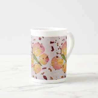 Fairy Tale Pink & Yellow Butterfly bone china cup Tea Cup