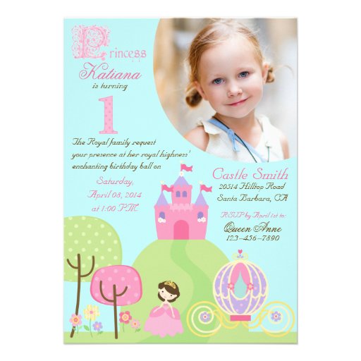 Fairy Tale Princess First Birthday Invitation