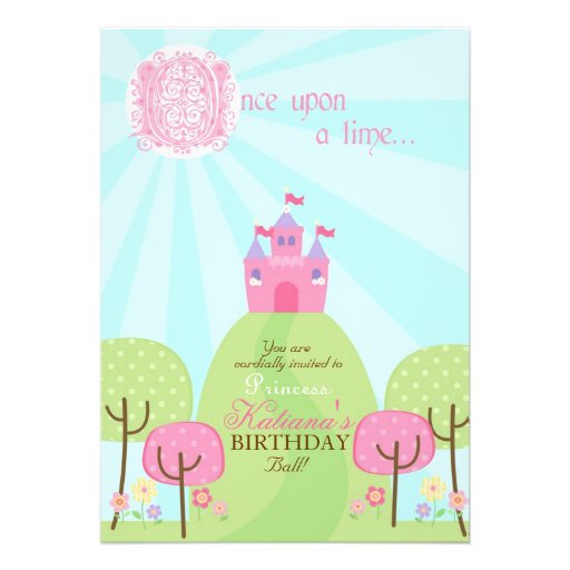Fairy Tale Princess Fourth Birthday Invitation