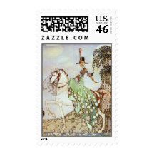 Fairy Tale Princess Riding iinto the World Postage