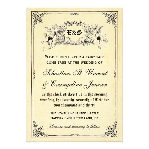 Fairy Tale Storybook Wedding Invitations
