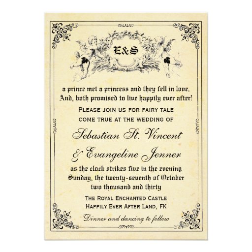 Fairy Tale Storybook Wedding Invitations